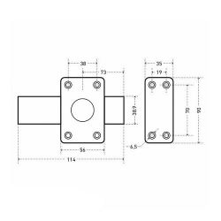Замок накладной АЛЛЮР ЗН6А