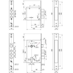 Комплект замков BORDER Grand 2 /87310+79048/  /34911/