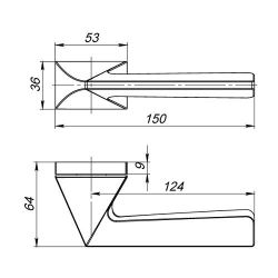 Ручка раздельная ARMADILLO IRON UCS СР-8 хром /41143/