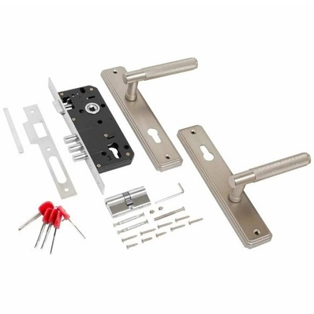 Замок врезной БУЛАТ ЗВ4-3.02.08 ФЕРОНА матовый никель