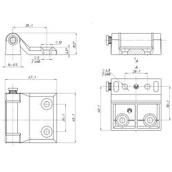 Петля угловая МК-101 Н-0 мм