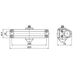 Доводчик дверной PALLADIUM 1085 BC (60-85) BR (коричневый)