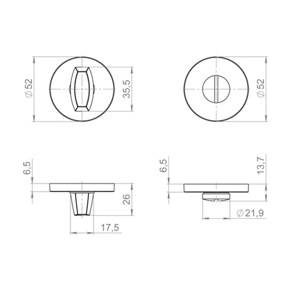 Ручка поворотная FUARO BK6 ZLR BL-24 черный /60771/