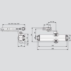 Доводчик дверной DORMA TS Compakt EN2/3/4 белый