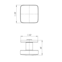 Ручка раздельная PUNTO SALUT ARC.R52 SSG-39 сатин.золото /47941/