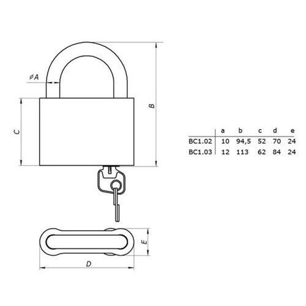 Замок навесной ЗЕНИТ ВС1.03