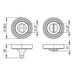 Ручка поворотная PUNTO BK6 ML ABG-6 зеленая бронза /33219/