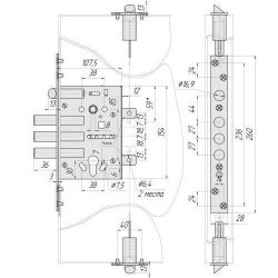 Корпус замка противопожарный КРИТ-М ЗВ-7РМП-006 Хп хром