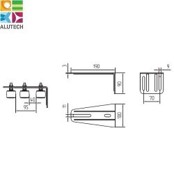 Кронштейн верхний, предотвращает раскачивание створки  SGN.02.718
