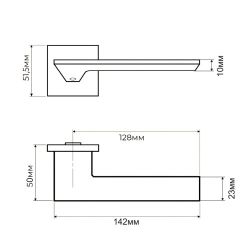 Ручка раздельная ABRISS R21.027 MCP матовый хром