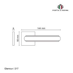 Ручка раздельная PORTA DI PARMA Glamour PVD золото