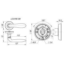 Ручка раздельная FUARO LOUVRE SM AB-7 мат.бронза /29571/