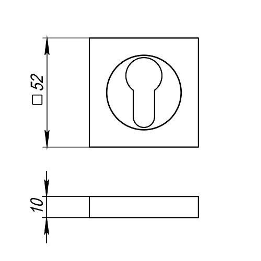 Накладка под цилиндр FUARO ET KM BL-24 черный /42329/