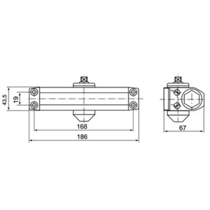 Доводчик дверной PALLADIUM 1060 (40-60) BR (коричневый)