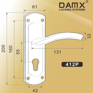 Ручки на планке DAMX 412P SN мат.никель