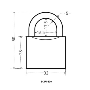 Замок навесной АЛЛЮР ВС1Ч-330 5кл.