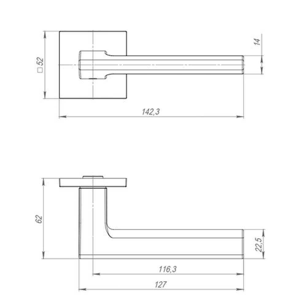 Ручка раздельная AJAX MARCO JS CP-8 хром /48719/