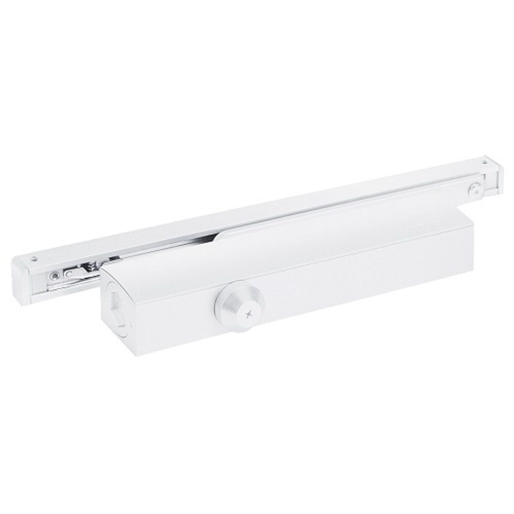 Доводчик дверной NOTEDO DC-045-155 SL+HO+DA+BC со скольз.тягой белый