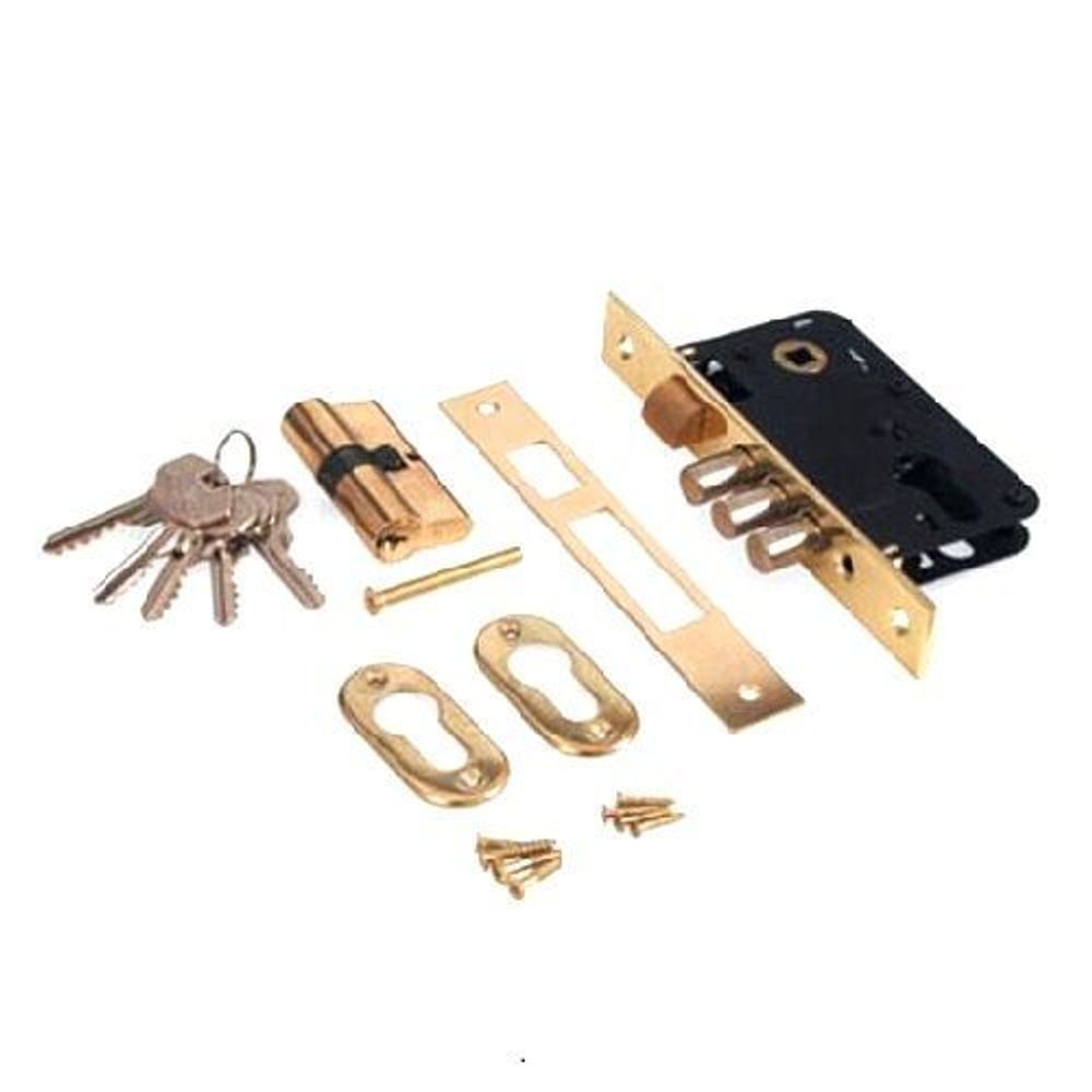 Замок врезной APECS 1000/60 G золото