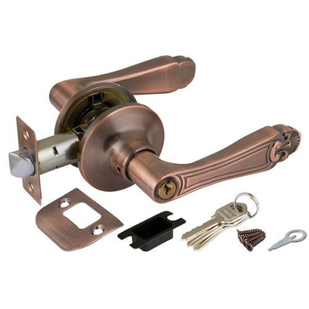 Ручка защелка PUNTO 6037 AC-E (кл./фик.) медь /36865/