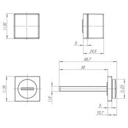 Ручка поворотная ARMADILLO WC-BOLT BK6.K.ART30 FSG-39 флорентийское золото /48157/