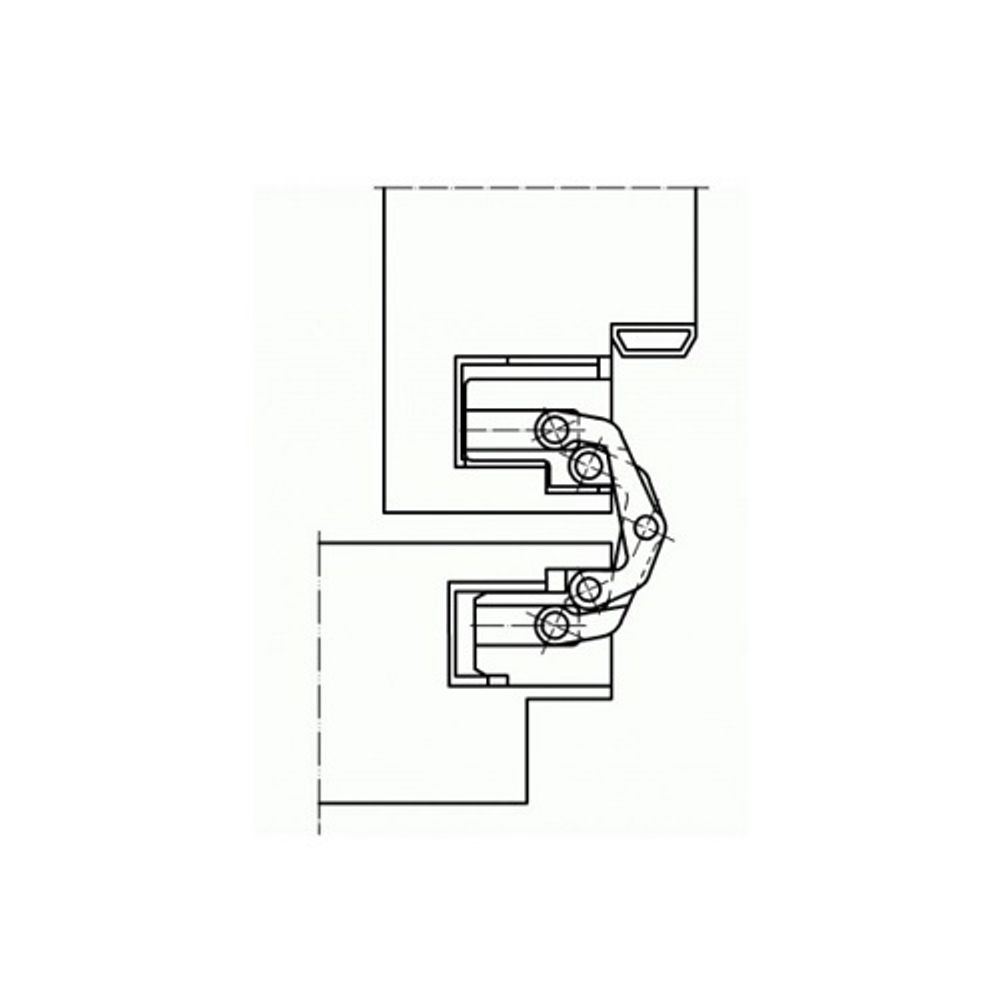 Петля скрытая TECTUS TE 205 3D до 40кг SIMONSWERK хром матовый