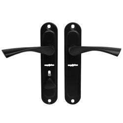 Комплект ручек АЛЛЮР 03S BL R черная правая м/о 42 мм (для замков Эльбор 1.06.41,43)