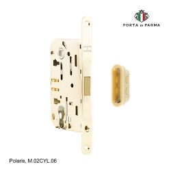 Замок врезной магнитный под цилиндр PORTA DI PARMA Polaris PVD золото