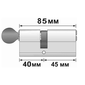 Цилиндровый механизм с вертушкой APECS SM-85 (40C/45)-C NI никель