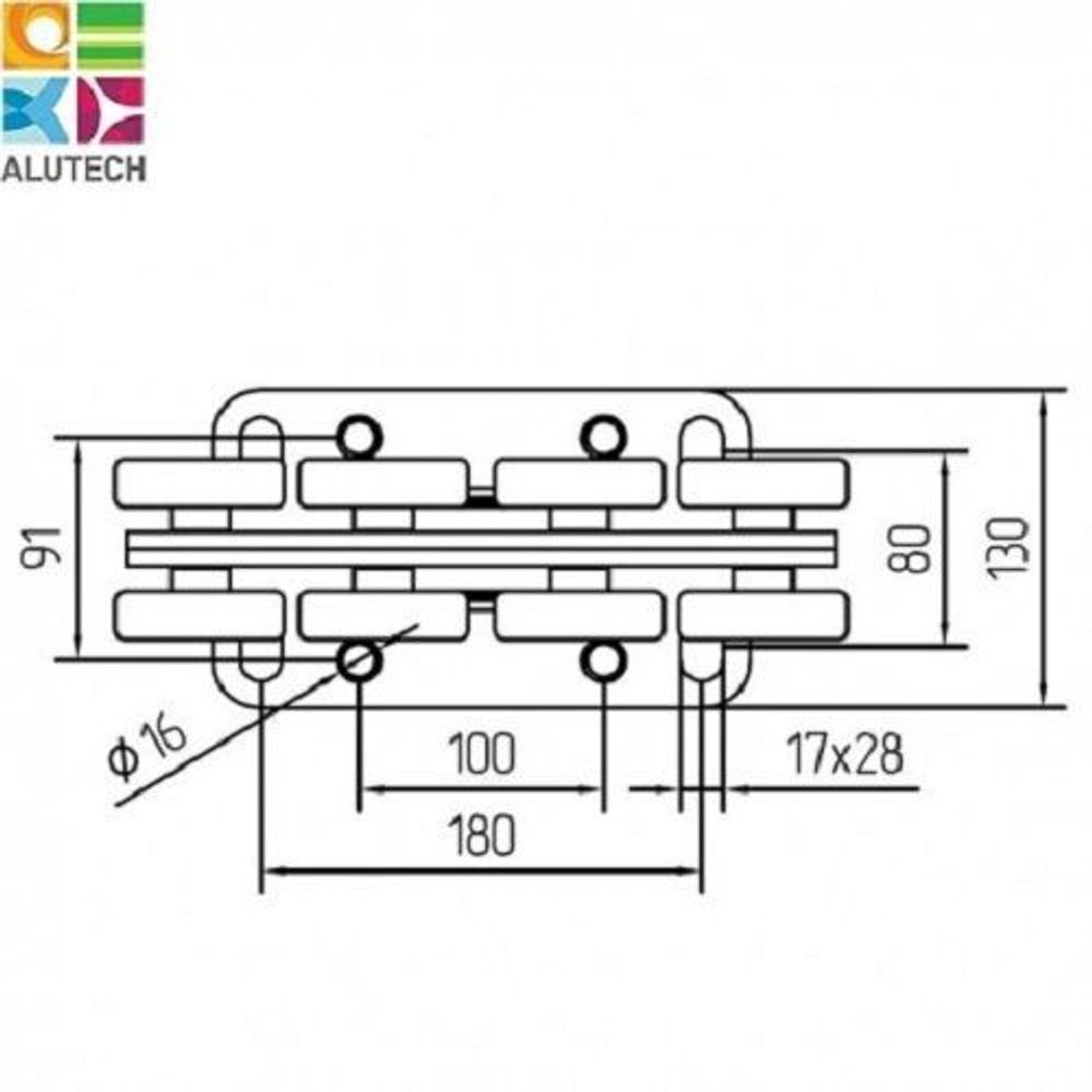 Опора роликовая (полимерные ролики). Для ворот до 500 кг. Light SGN.02.100