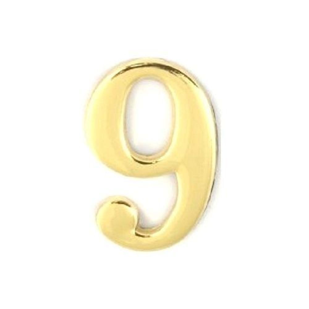 Цифра на клеевой основе АЛЛЮР "6-9" золото (пластик)