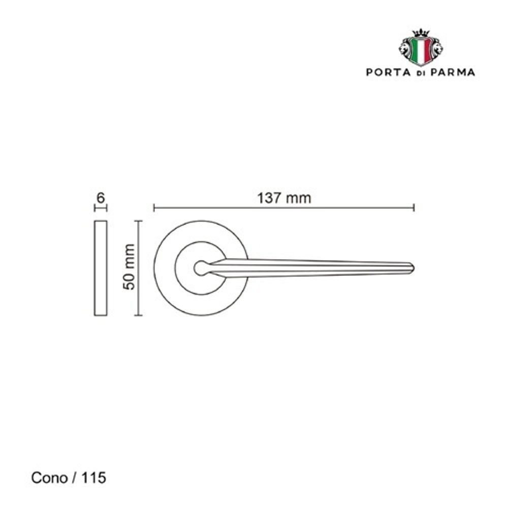 Ручка раздельная PORTA DI PARMA Cono CP хром