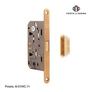 Замок врезной магнитный под фиксатор PORTA DI PARMA Polaris MCF матовый кофе