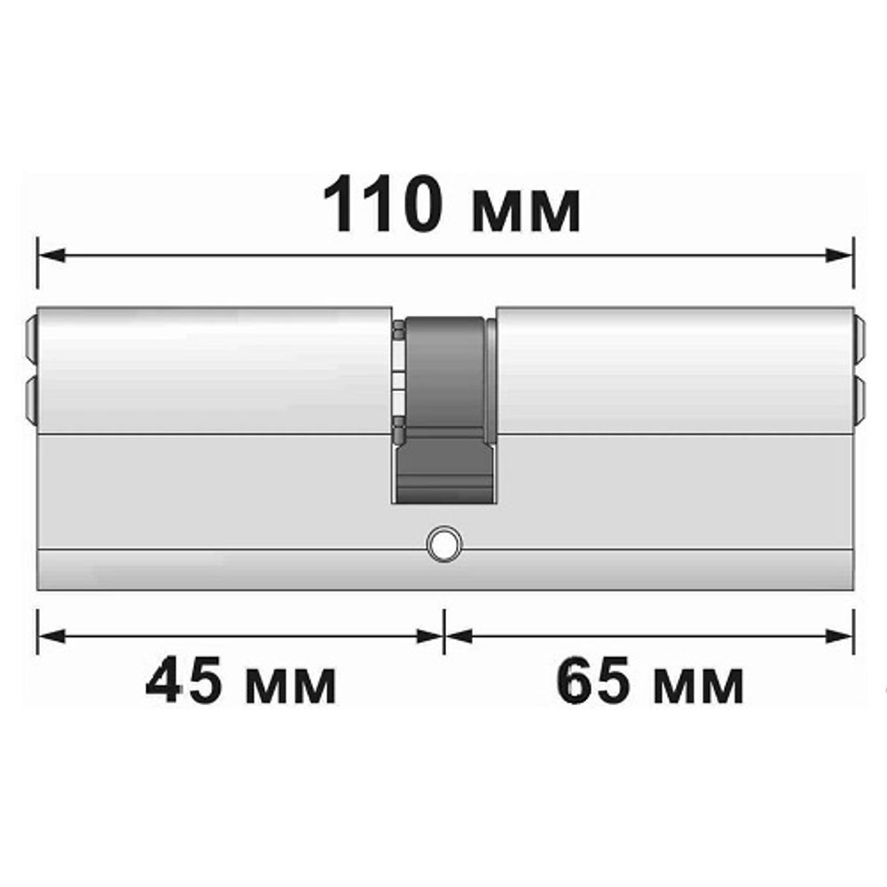 Цилиндровый механизм APECS SC-110 (65/45)-Z S сатин