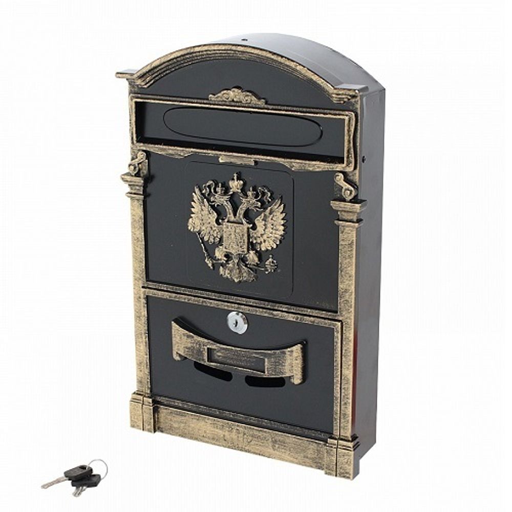 Ящик почтовый АЛЛЮР №4011B "Герб" старая бронза