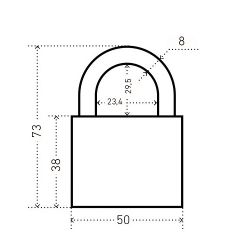 Замок навесной АЛЛЮР ВС2С-501 d9мм