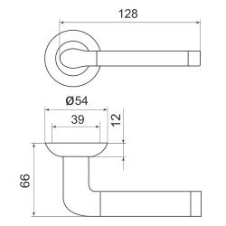 Ручка раздельная ARMADILLO STELLA LD28-1SN/CP-3 мат.никель/хром /17481/