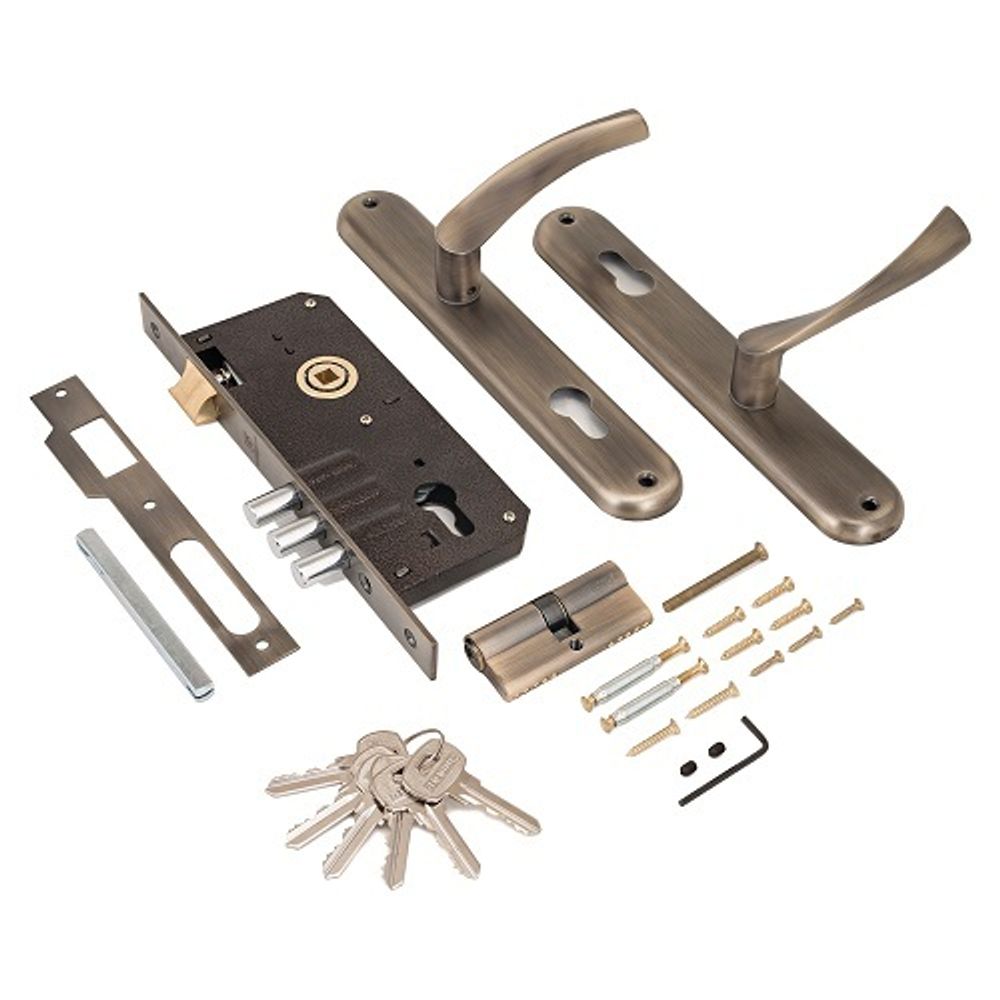 Замок врезной АЛЛЮР 0211 AB ст.бронза