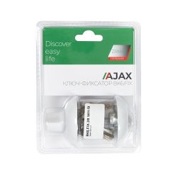 Ручка поворотная с фиксацией ключом AJAX BK6 FIX JR WH-19 белый /49809/