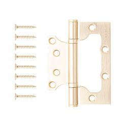 Петля дверная накладная APECS 100х75х2,5-B2 Steel GMS сатин.золото (1шт)