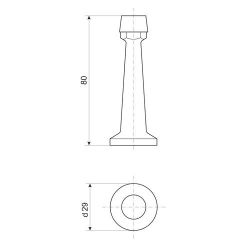 Упор дверной APECS DS-0015 GM мат.золото