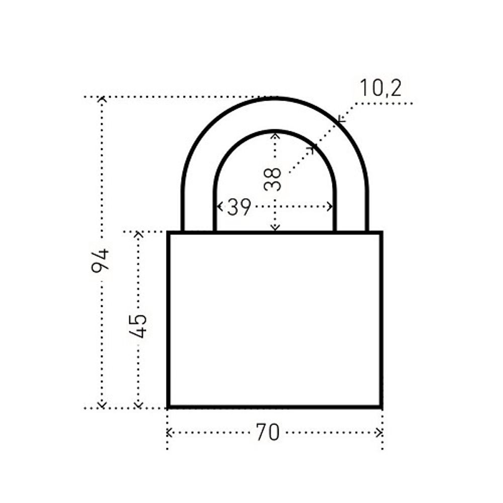 Замок навесной АЛЛЮР ВС2С-701 d10,5мм