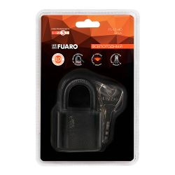 Замок навесной FUARO PL-15-40 Black диск. 4 кл. БЛИСТЕР /42277/