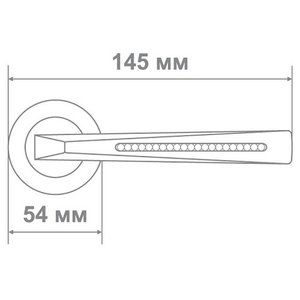 Ручка дверная Аделли 58188-6 SC/WC сатин/белые стразы