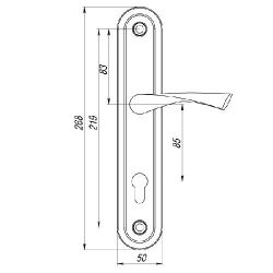 Ручка на планке PUNTO CRONA P90 8518 AB бронза /41981/
