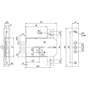 Замок врезной МЕТТЭМ ЗВ8 852.1.0, 3риг. 3кл.