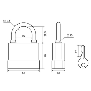 Замок навесной PALLADIUM 907WP-50