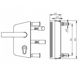 Замок калитки ЗК40