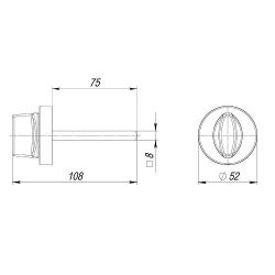 Ручка поворотная ARMADILLO BKW8/URB BPVD-77 Вороненый никель /42381/