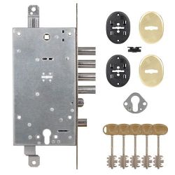 Замок врезной двухсистемный MOTTURA 54.787, ключ 60 мм /30815/